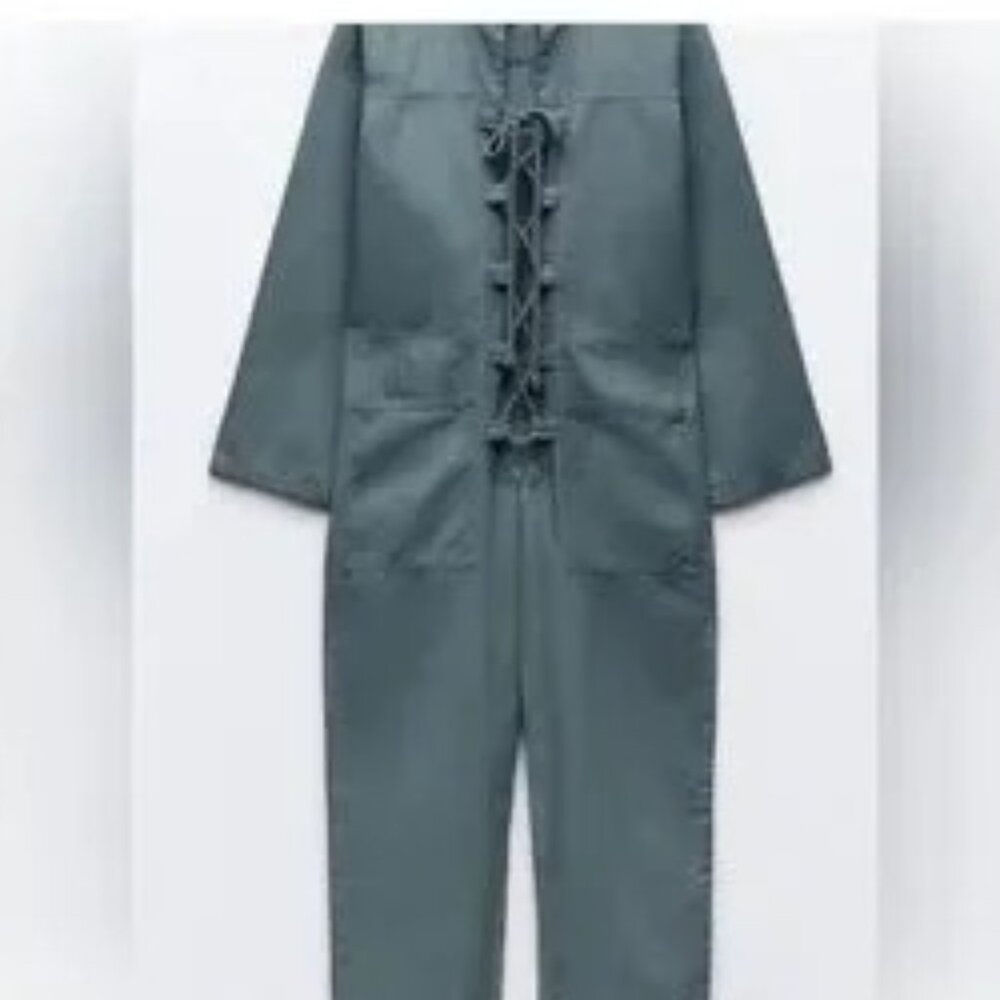Women's Zara The Amelia Jumpsuit Cotton Linen Size S - Picture 4 of 5